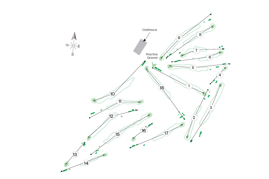 The course map for The Island, one of the venues for Regional Qualifying for The 153rd Open.